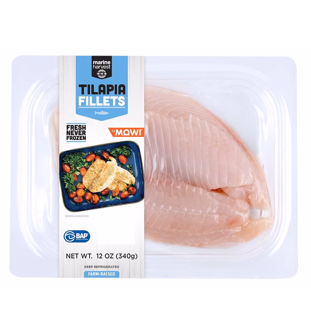Marine Harvest Fresh Tilapia Fillets, Farm-Raised, 12 oz