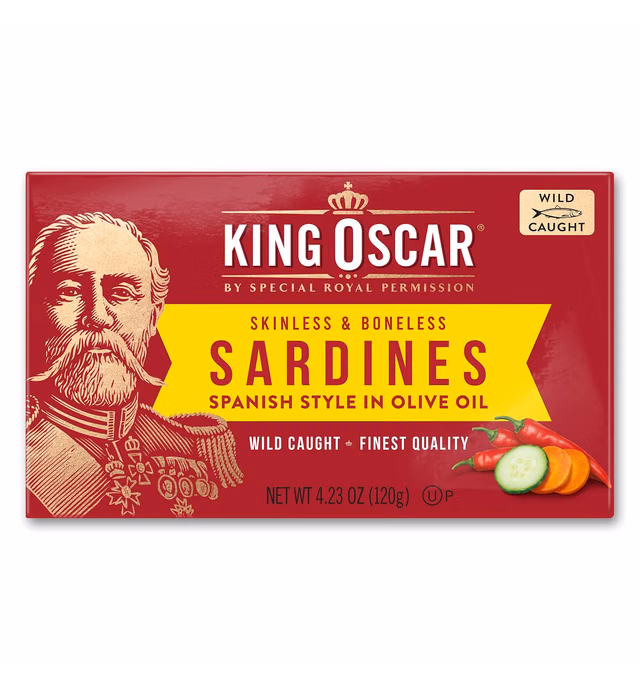 King Oscar Skinless & Boneless Sardines, Spanish Style, 4.23 Oz, Pack of 12