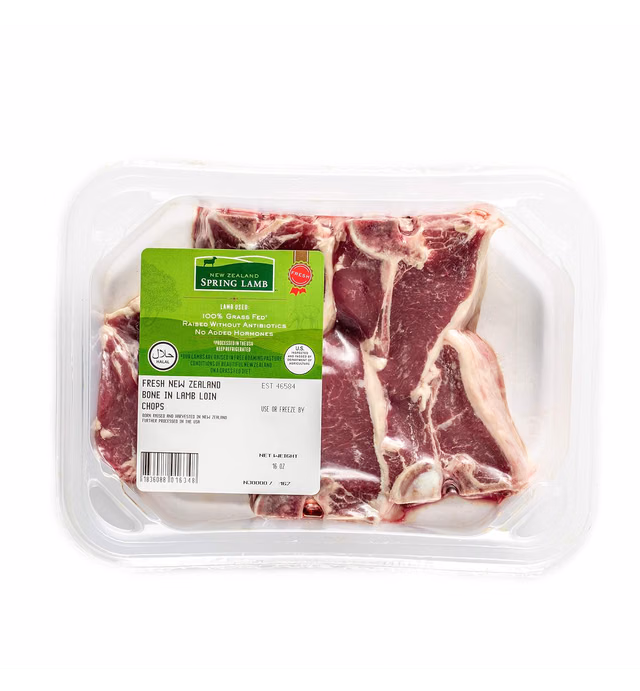 The Lamb Co, Fresh New Zealand Lamb Loin Chops, 1 lb