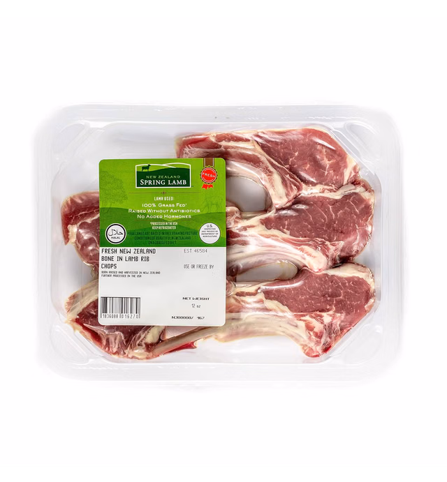 The Lamb Co, Fresh New Zealand Lamb Rib Chops, 0.75 lb