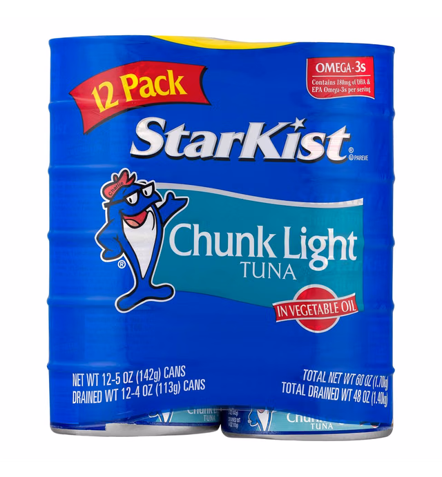 StarKist Chunk Light Tuna in Oil, 5 Oz, Pack of 12