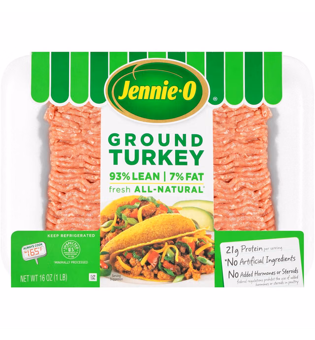Jennie-O, Fresh Lean 93%/7% Ground Turkey, 1 lb