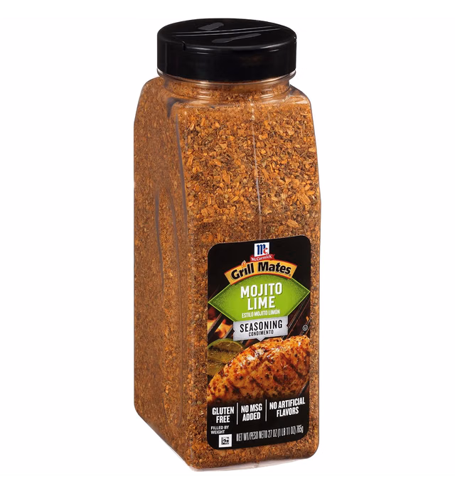 McCormick Grill Mates Mojito Lime Seasoning, 27 oz - One 27 Ounce Container of Mojito Seasoning, Perfect on Shrimp Tacos, Chicken Wings, Lamb Chops and More
