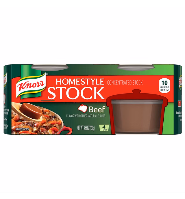 Knorr Homestyle Stock Beef Concentrated Broth, Beef 4.66 oz, 4 ct