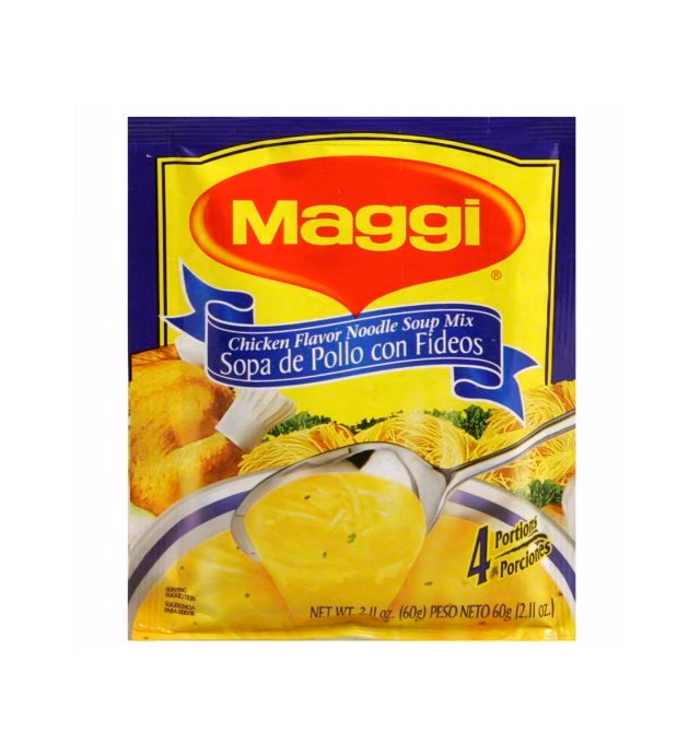 Maggi Chicken Flavor Noodle Soup Mix, Pollo Con Fideos 2.11 Ounce Packets ( Pack of 12 )