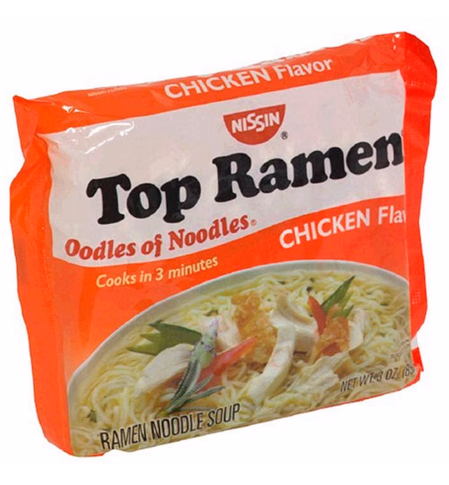 Top Ramen Oodles of Noodles Ramen Noodle Soup, Chicken Flavor , 3 oz (85 g)