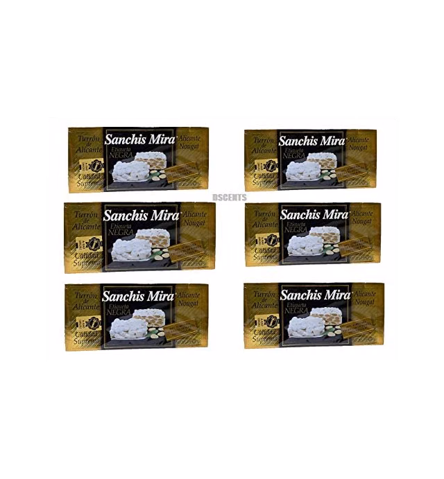 Sanchis Mira Turron de Alicante 7 oz. Pack of 6