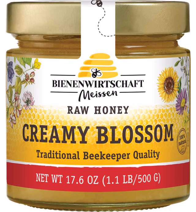 Bienenwirtschaft Creamy Blossom Honey, 17.6 Ounce