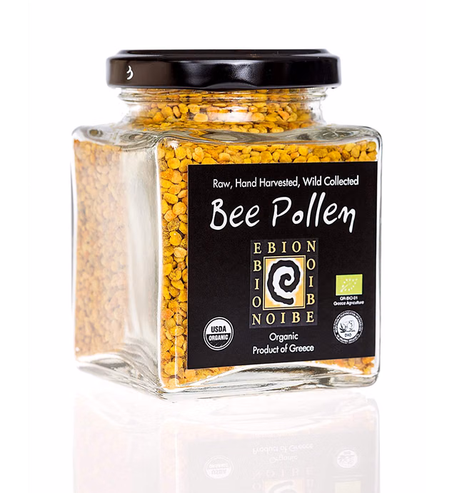 Honey Bee Pollen, Raw Organic Bee Pollen; Freshest Wild Bee Pollen In the World (Imported from Greece) (2 Jars)