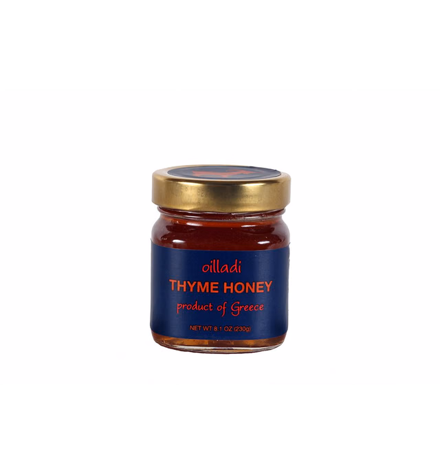 Oilladi Raw Thyme Honey Imported from Greece, 8.1 oz