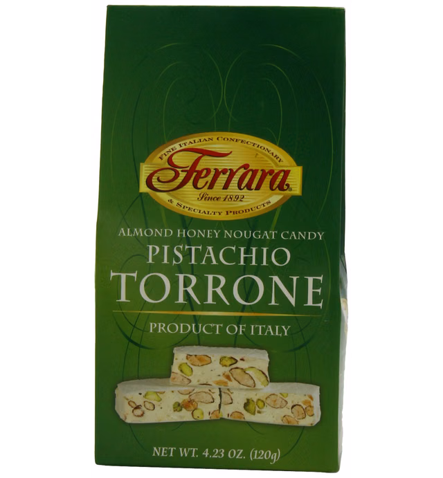 Ferrara Almond Honey Nougat with Pistachios Torrone Miniatures