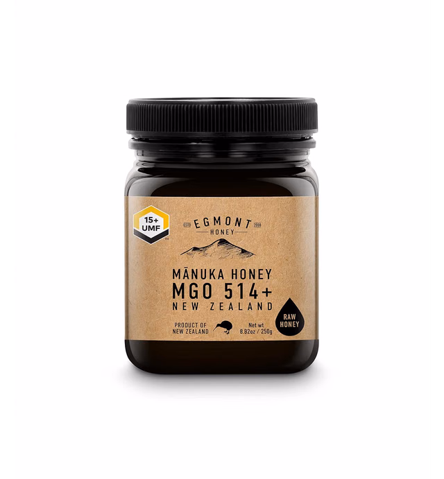 EGMONT HONEY Manuka Honey MGO 514+ UMF 15+ – 100% Natural New Zealand 8.8oz (250g)