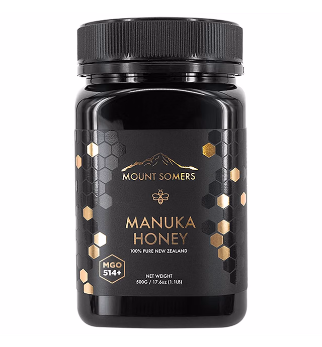 Mount Somers Premium Manuka Honey MGO 514+ / UMF 15+ 100% Pure New Zealand Manuka Honey - Genuine Natural Superfood - UMF Certified & Traceable 1.1lb Jar