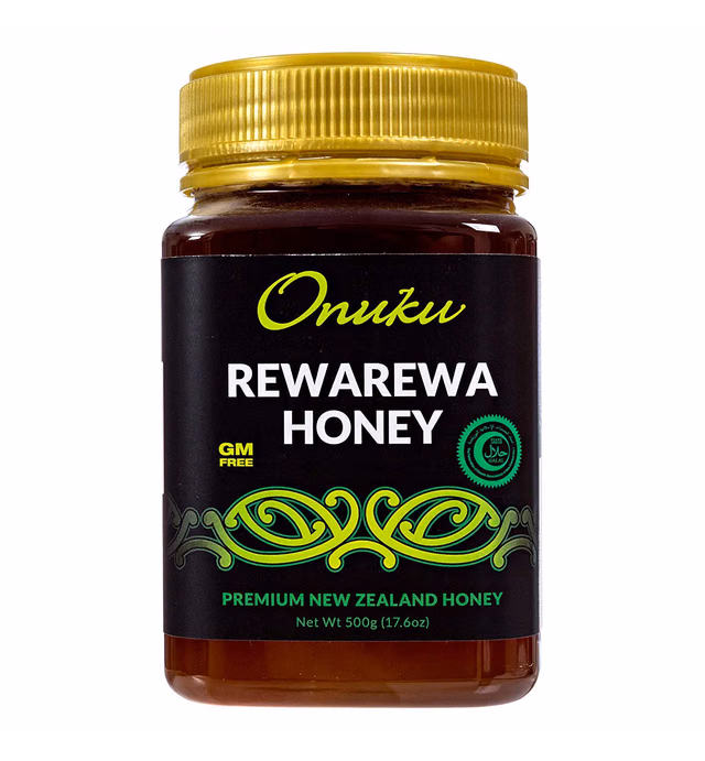 Onuku Rewarewa Honey - Premium New Zealand Honey - 100% Pure Honey - Non GMO Delicious New Zealand Honey - 500g