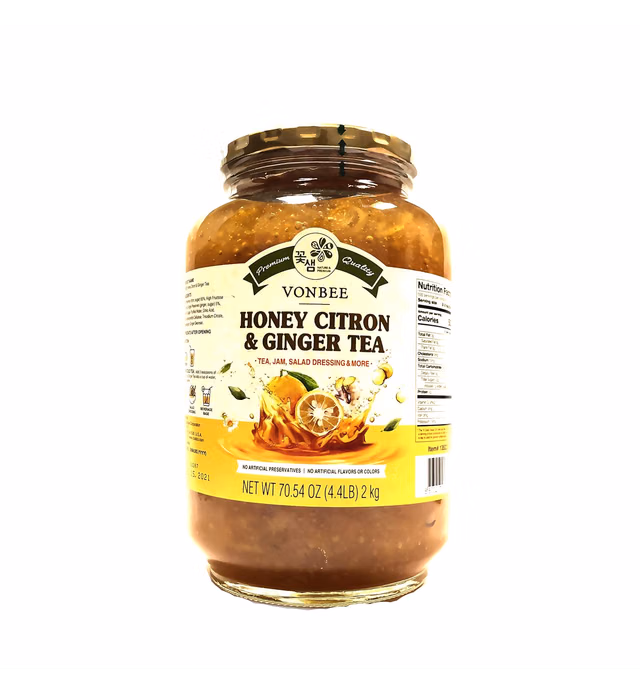 Family Size Honey Citron & Ginger Tea - 70.54 Oz, Glass Bottle