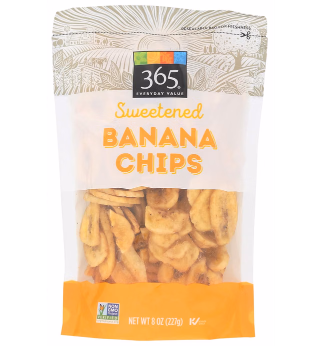 365 by Whole Foods Market, Sweetened Banana Chips, 8 Ounce