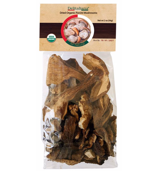 Dried Organic Porcini Mushrooms 2 Ounce