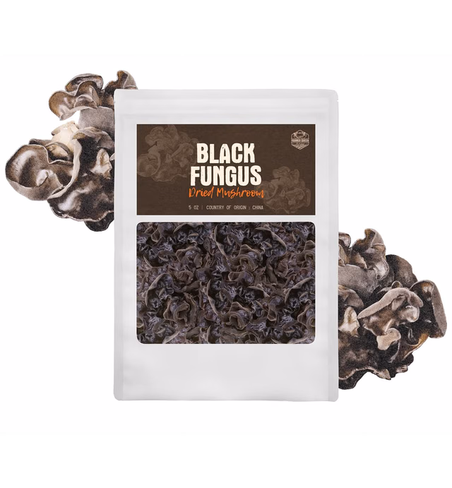 Dried Black Fungus 5 Ounce Chinese Wood Ear Mushroom for Asian Food Chewy and Exotic Texture