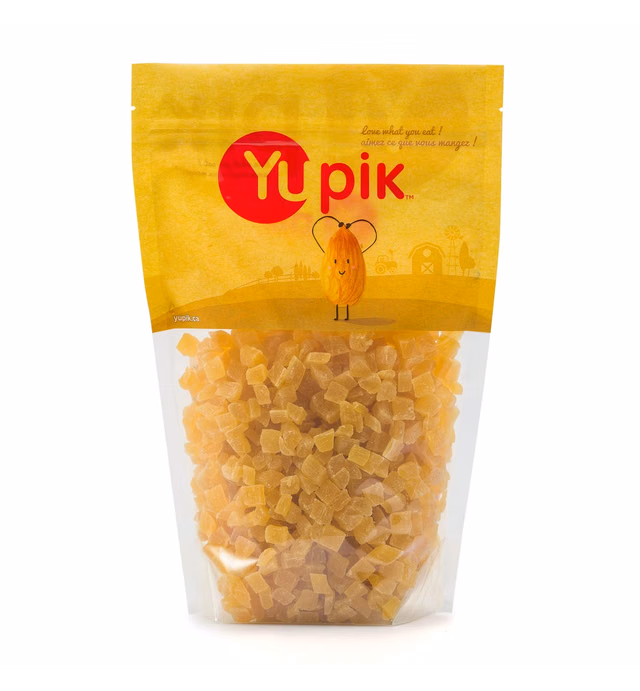 Yupik Diced Pineapple, Sulfite Free Dried Fruits, 2.2lb