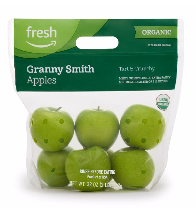 Fresh Brand Organic Granny Smith Apples, 32 Ounce