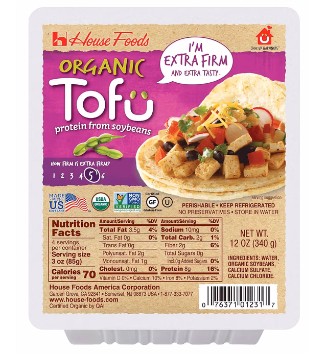 House Foods, Organic Extra-firm Tofu, 12 oz