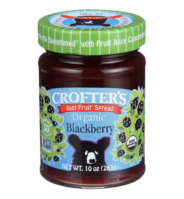 Crofters Organic Blackberry Just Fruit Spread, 10 oz