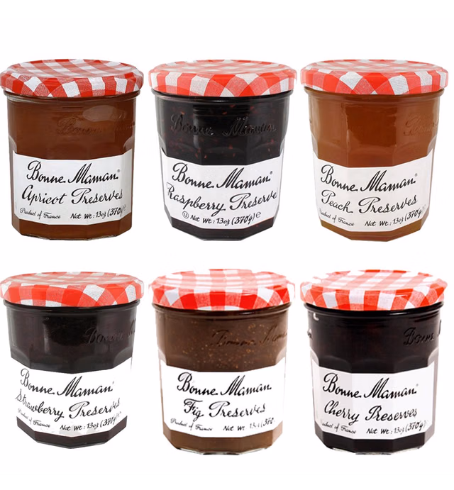 Bonne Maman 6 Flavors 13 oz Jars Preserves Jam Variety Pack