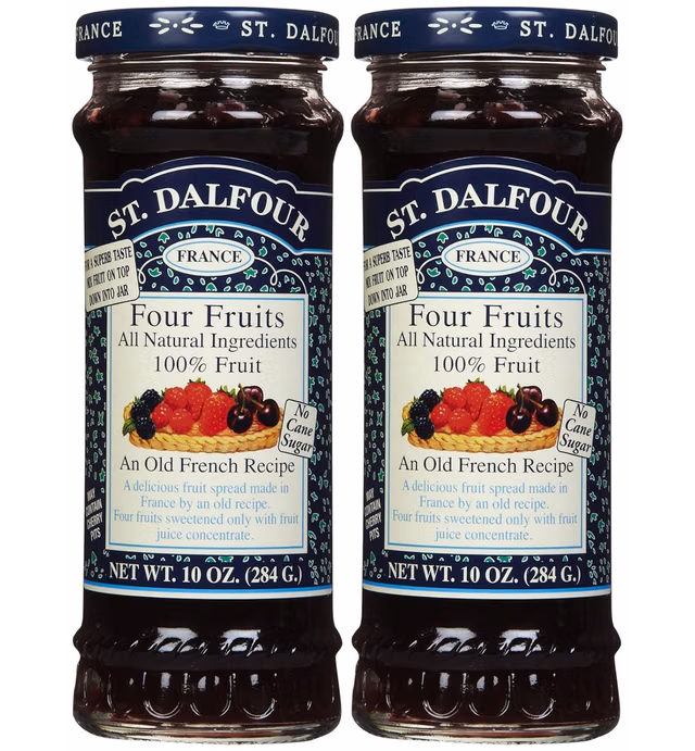 St. Dalfour Four Fruits Conserves, 10 oz, 2 pk