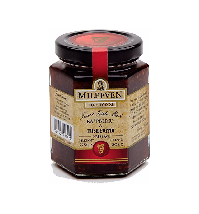 Mileeven Irish Raspberry & Poitin Jam 225g (7.9oz)