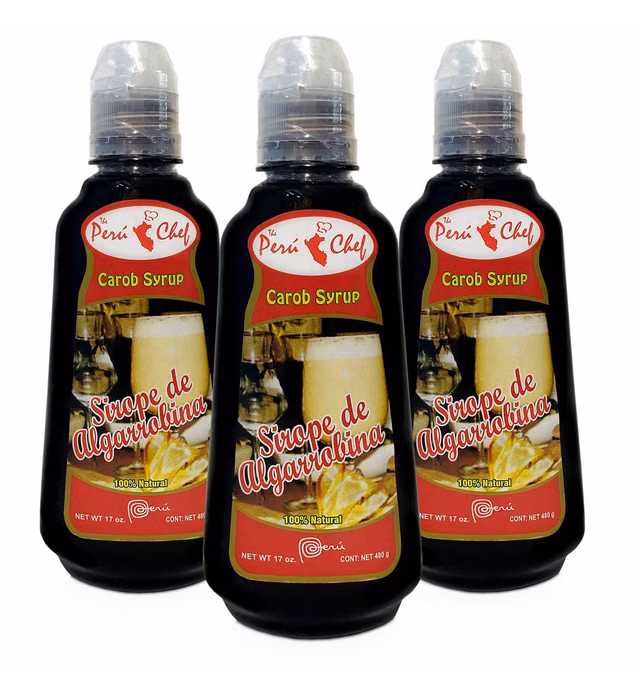 Algarrobina Peru Chef - Carob Syrup (3 Bottles 17 oz ea) Product of Peru