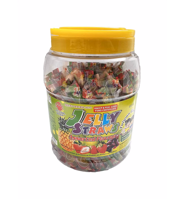 Jelly Straws, Jelly Filled Strips, Jelly Stick Candy, Fruit Jelly Straws, Jelly Stick, Individually Packed, 53 oz, 3.3lb