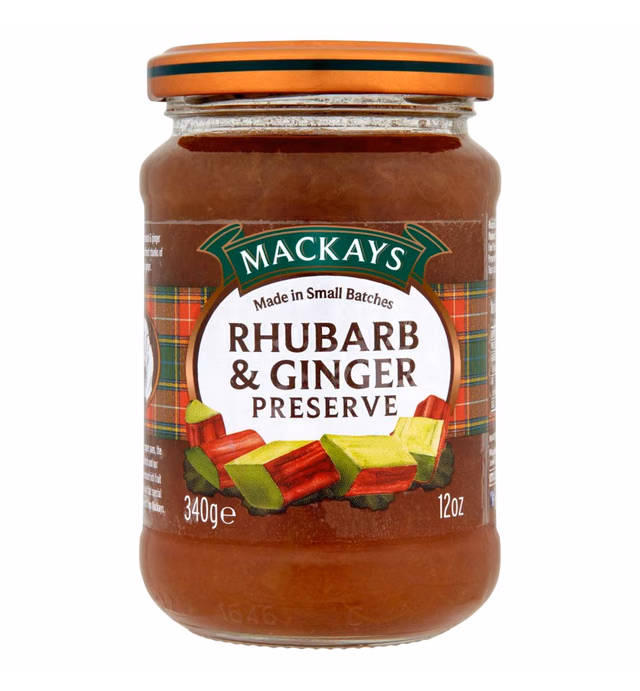 Mackays Preserve Rhubarb Ginger, 12 Ounce
