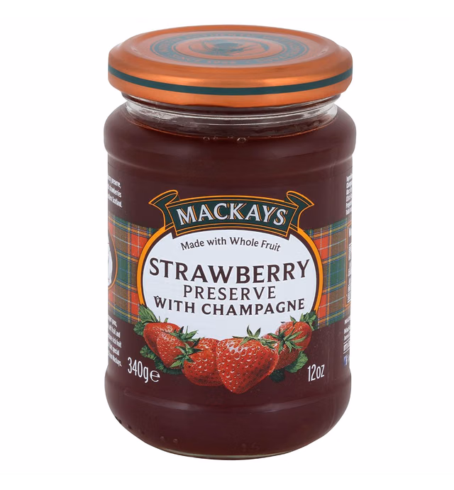 Mackays Strawberry Preserve With Champagne, 12 Ounce
