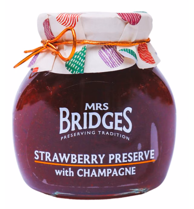Mrs Bridges Strawberry Preserve with Champagne, 12-Ounce