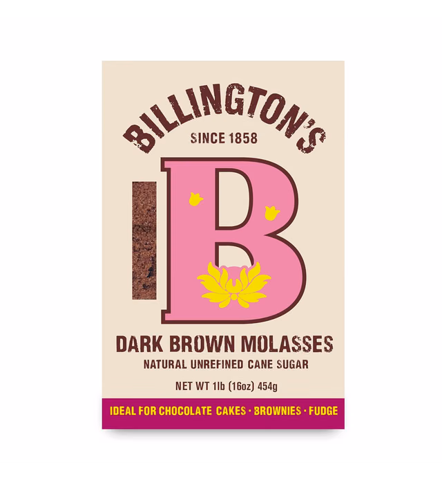 Billington's Natural Dark Brown Molasses Sugar, 1 LB (Pack of 10)