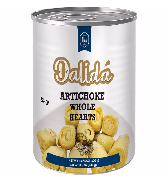 Dalida - Whole Artichoke Hearts in Water (Pack of 4), 14 oz x 4