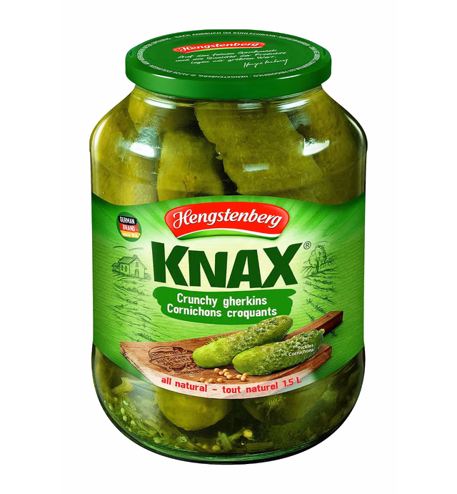 Hengstenberg Knax Crunchy Gherkins, 1.5L