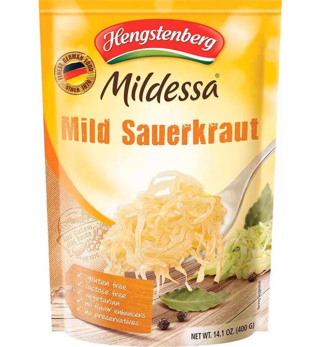 Hengstenberg Mildessa Mild Sauerkraut, 14.1 Ounce (Pack of 6)