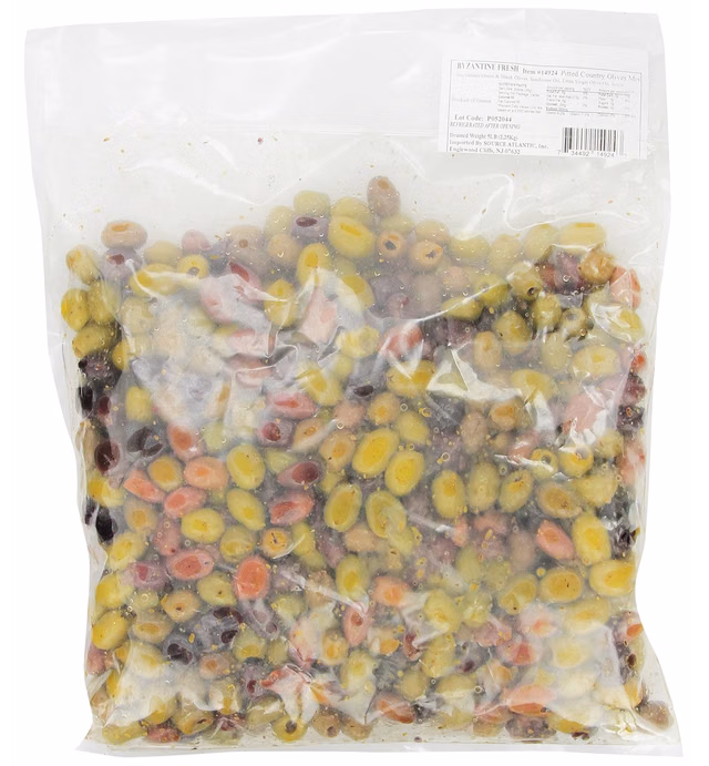 Byzantine Pitted Olive Mix, Country, 5 Pound