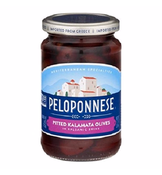 Peloponnese Mediterranean Specialties Gourmet Black Olives, Pitted Kalamata , 11.1 oz