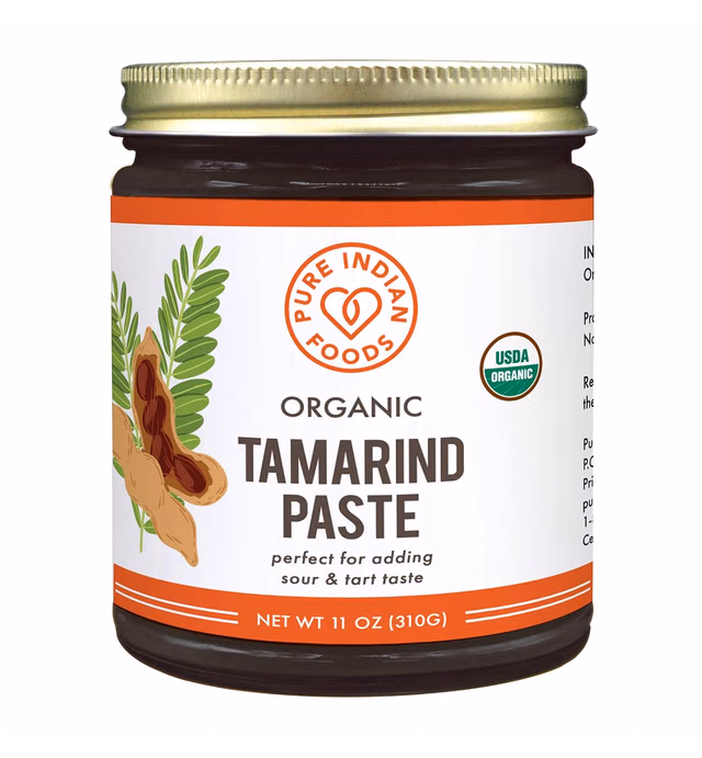 Pure Organic Tamarind Paste Concentrate - Sweet and Sour Sauce for Indian Chutney and Thai curry, Gluten Free, No Sugar Added, Glass Jar (1 PACK)