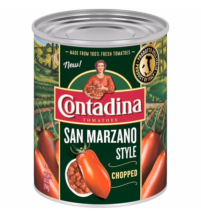 Contadina San Marzano Style Chopped Tomatoes, 28 Oz (Pack of 6)