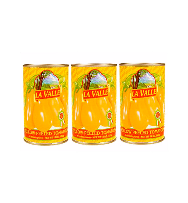 La Valle Italian Peeled Yellow Plum Tomatoes 14 oz. 3 Pack - Kosher