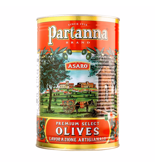 Partanna Whole Cerignola Green Olives, 5.5 pound