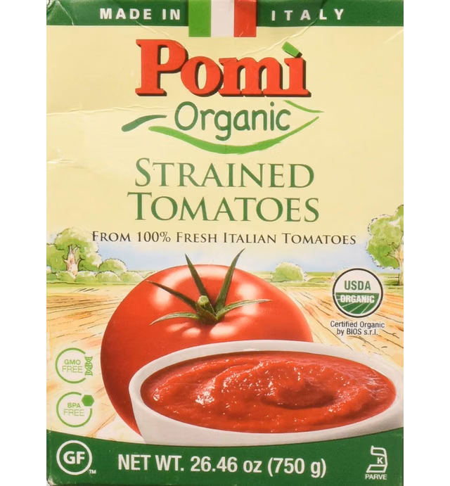Pomi USDA Organic Strained Tomatoes, 26.46 Ounce