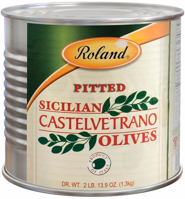 Roland Foods Castelvetrano Pitted Olives, Specialty Imported Food, 2 Lb 13.9 Oz Can