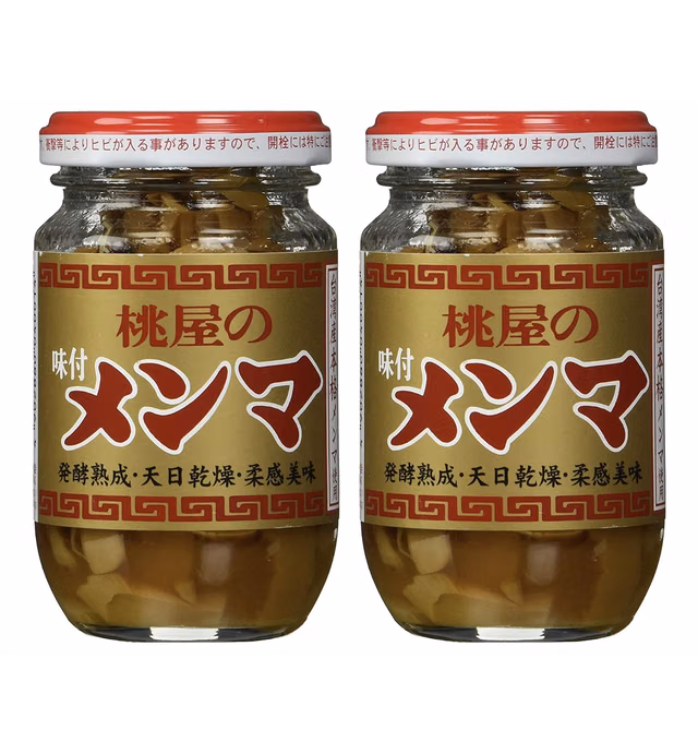 桃屋 味付メンマ MOMOYA SEASONED BAMBOO SHOOTS “MENMA AJITSUKE” - 4.05 OZ | PACK OF 2