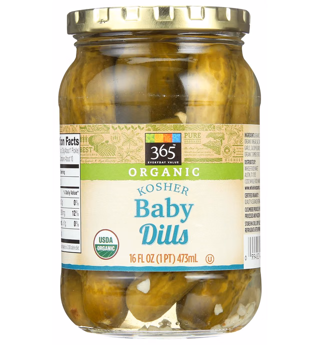 365 Everyday Value, Organic Baby Kosher Dills, 16 fl oz