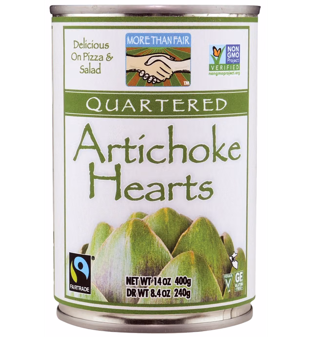 More Than Fair Quartered Artichoke Hearts, 14 Ounce Can