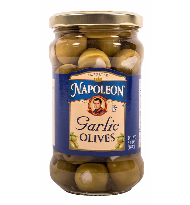 Napoleon Stuffed Olives, Garlic, 6.5 Ounce